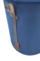 Polyester pouf with leather handle PF-024 blue color By Ramsha Home
