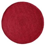 Eco-friendly handmade indoor mat braided jute round rug BR 060, 120cm, enhancing your home decor by Ramsha Home.