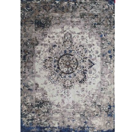 Colorful 170x240cm digital printed rug, DD 002, with a lively multi-color pattern designed for home interiors by Ramsha Home.