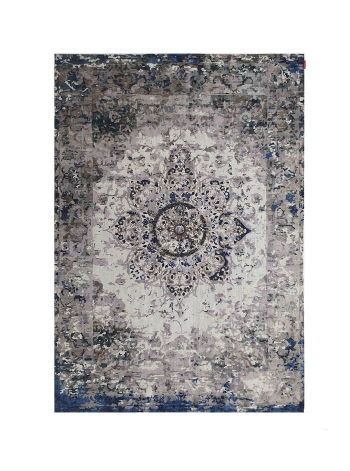 Colorful 170x240cm digital printed rug, DD 002, with a lively multi-color pattern designed for home interiors by Ramsha Home.