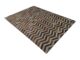 Plush tan leather rug LR 003 for entryway decor, 140x200cm