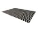 Plush coffee leather rug LR 003 for drawing room decor, 200x300cm