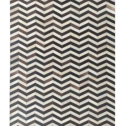 Coffee color leather rug LR-003 for drawing room decor, 140x200cm