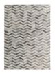 Grey color leather rug LR 003 for dining room decor, 140x200cm
