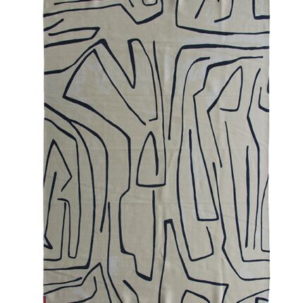 Stylish 150x210cm digital printed rug, DD 032, showcasing a modern design perfect for adding sophistication to home decor by Ramsha Home.