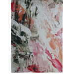 Modern 150x210cm digital printed rug, DD 030, featuring a sleek design for contemporary living room interiors by Ramsha Home.