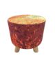 Stylish polyester round pouf for kids room PF-008 multi color By Ramsha Home
