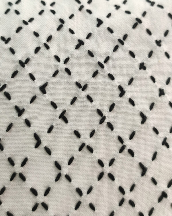 1664361643603-600x750 White & Blue Color Cotton Cushion with Filler for Couch, Sofa, Floor - CS 194 (45x45cm) - Image 3