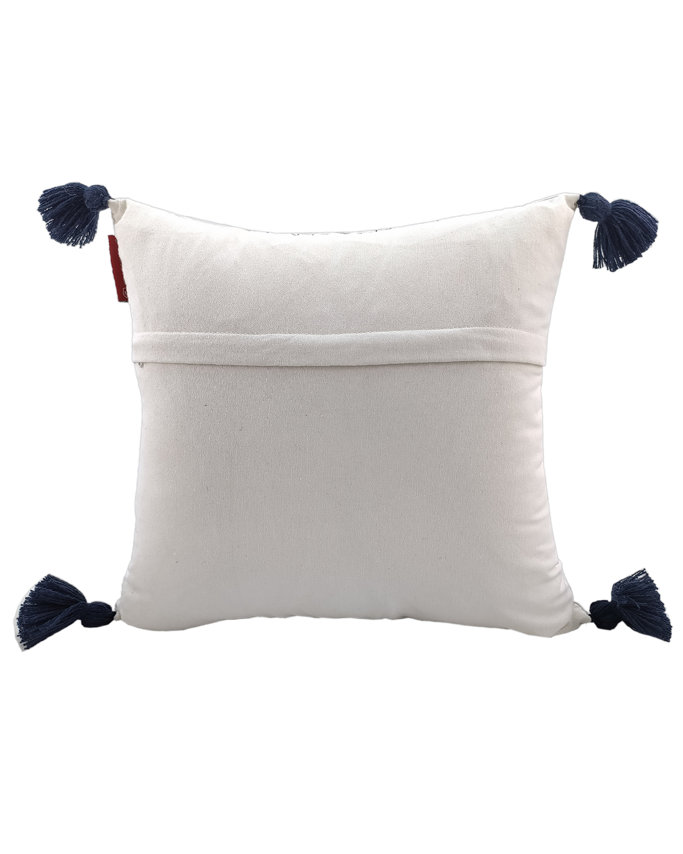 1664363120055 White & Blue Color Cotton Cushion with Filler for Couch, Sofa, Floor - CS 194 (45x45cm) - Image 4