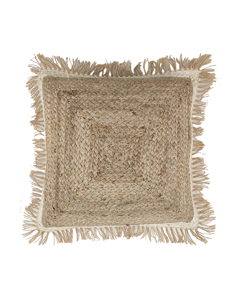 1673693436_03-1 Natural Color Jute Cushion with Filler for Car, Living Room - CS 145 (45x45cm) - Image 1