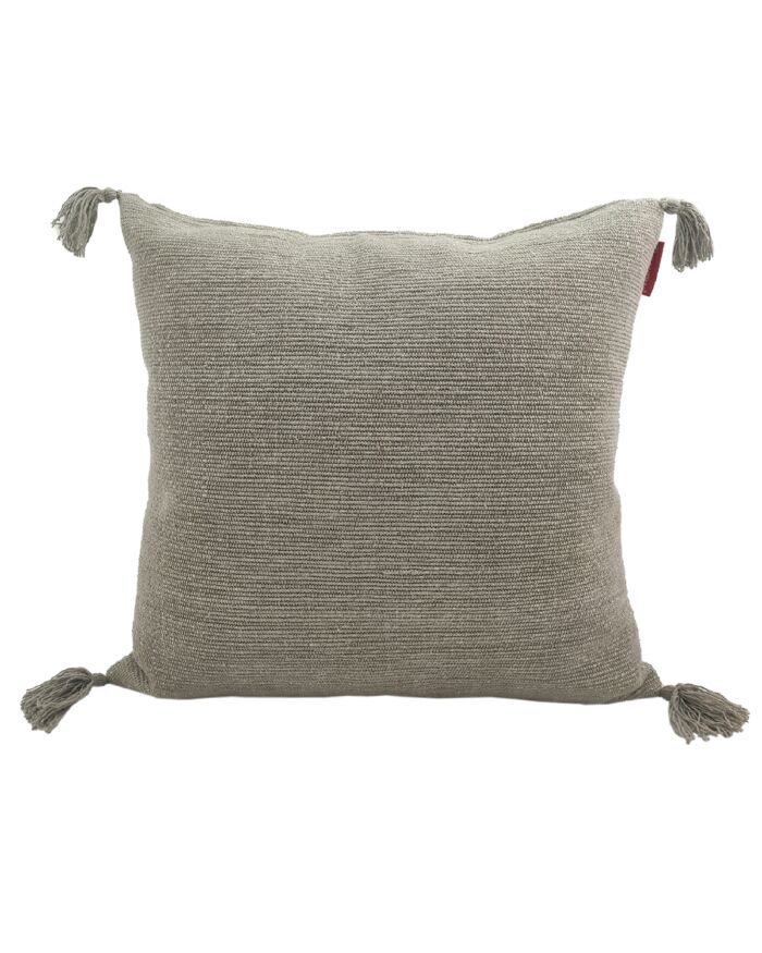 Grey Cotton Cushion with Filler for Window Seat, Bed, and Floor - CS 156 (45x45cm) - Image 1