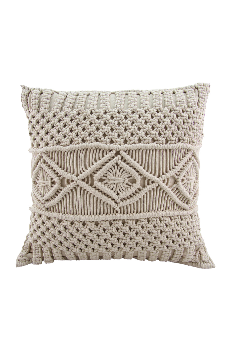 1673693465_01-15 Natural White Macrame Cushion - CS 169 (60x60cm) - الصورة 1