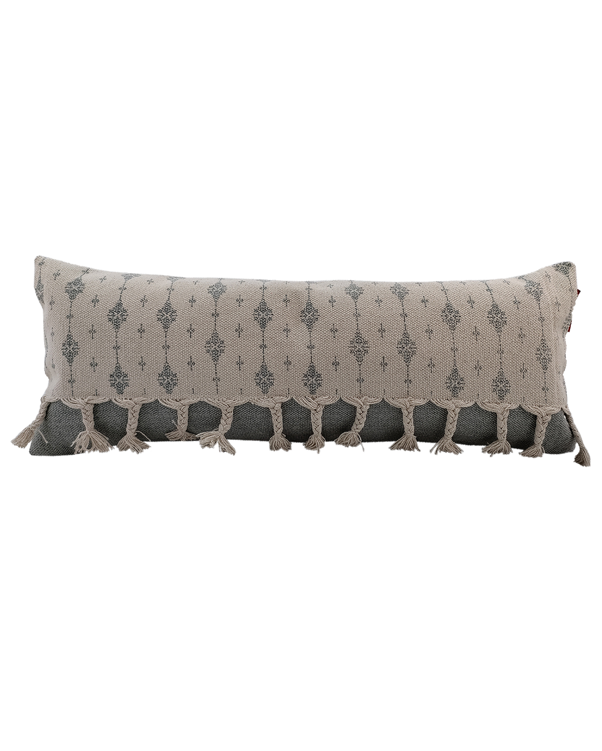 1673693474_IMG_20220810_113507 White & Grey Color Cotton Cushion with Filler for Window Seat, Floor - CS 173(30x90cm) - الصورة 1
