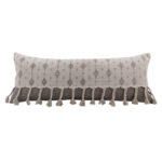 White & Beige Color Cotton Cushion with Filler for Living Room, Bed, Couch - CS 175 (30x90cm)
