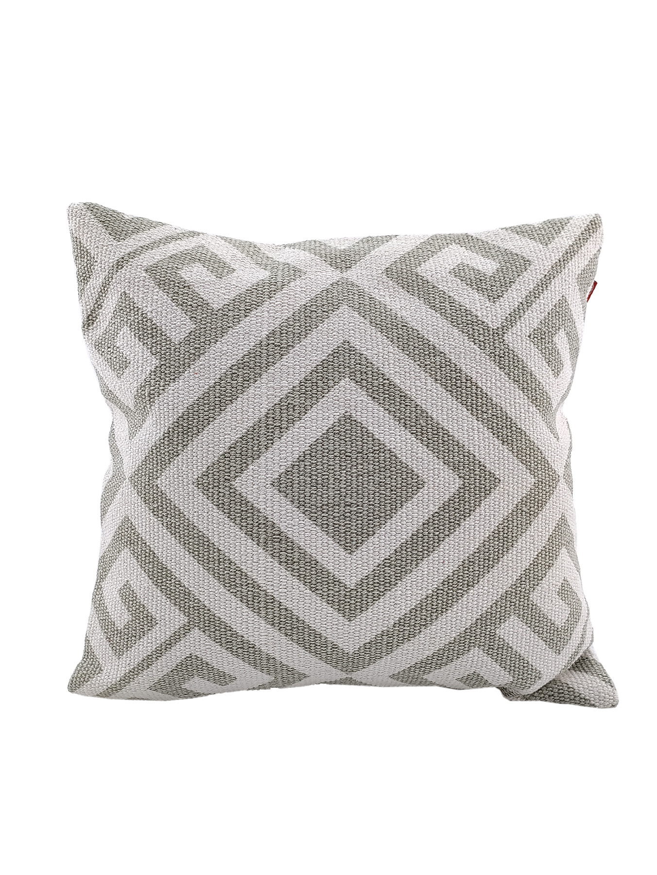 1673693487_IMG_20220810_112541 Light Grey & White Color Cotton Cushion with Filler for Bedroom, Couch, Car - CS 181 (45x45cm) - Image 1