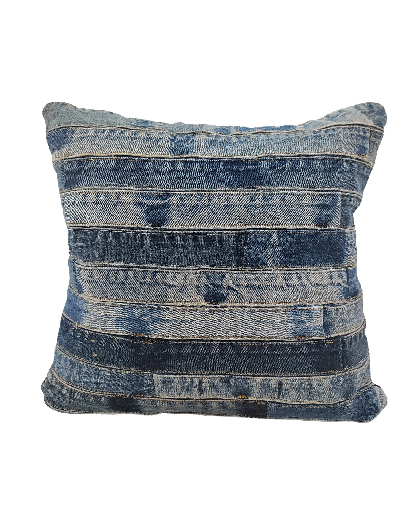 1673693496_IMG_20220813_165231 Denim Cotton Cushion with Filler for Living Room, Playroom - CS 188 (45x45cm) - الصورة 1