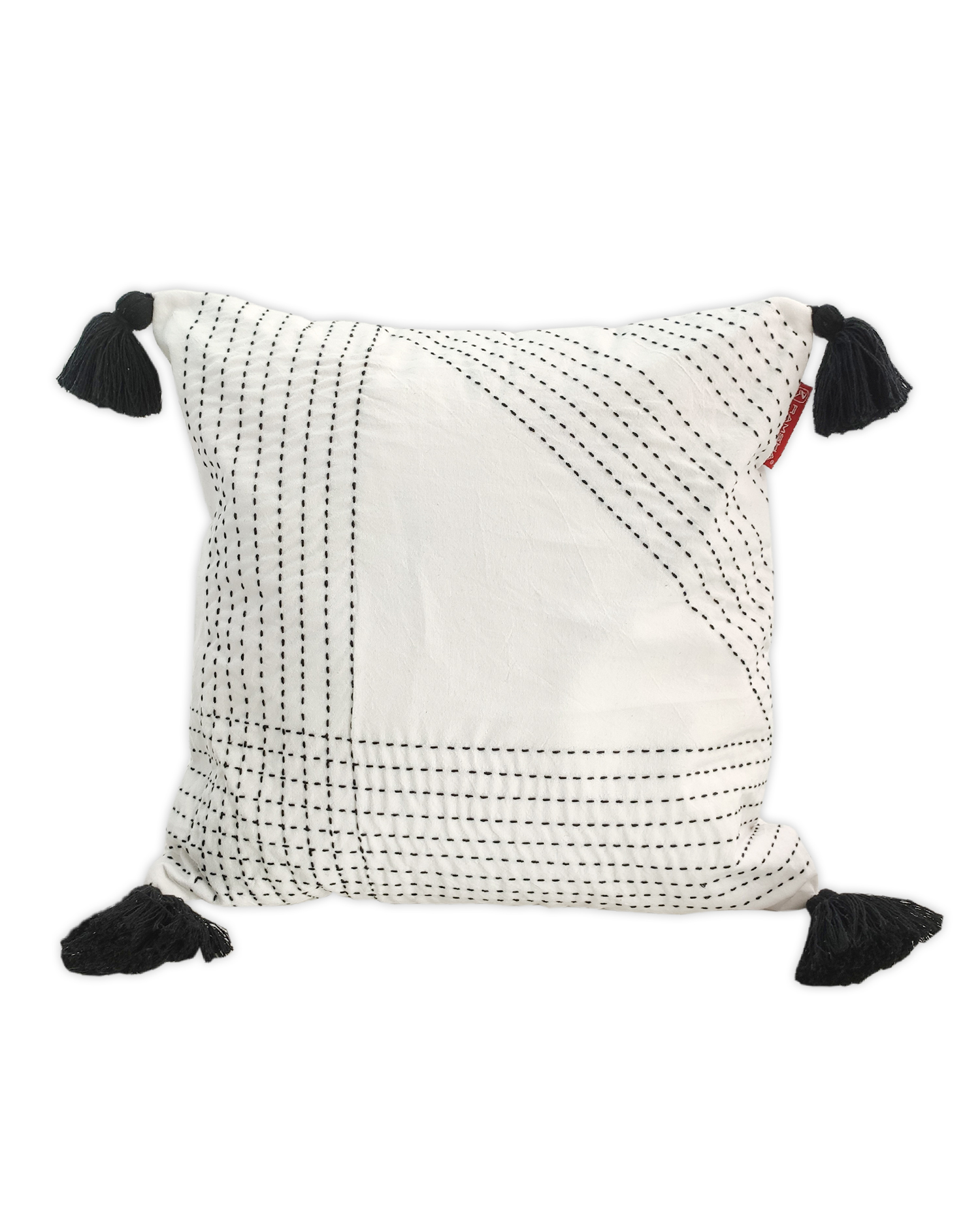 1673693499_1664363120052 White & Blue Color Cotton Cushion with Filler for Couch, Sofa, Floor - CS 190 (45x45cm) - Image 1