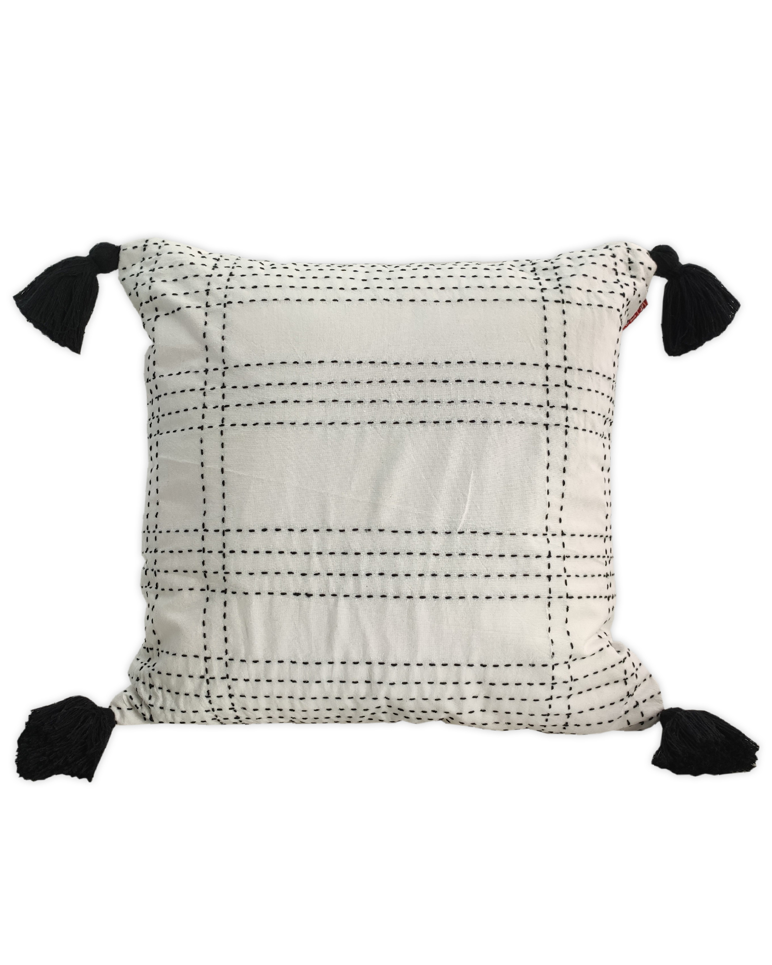 1673693504_1664363168829 White & Blue Color Cotton Cushion with Filler for Couch, Sofa, Floor - CS 193 (45x45cm) - Image 1