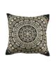 Black & Gold Color Cotton Cushion with Filler for Living Room, Bedroom, and Floor - CS 196 (45x45cm)