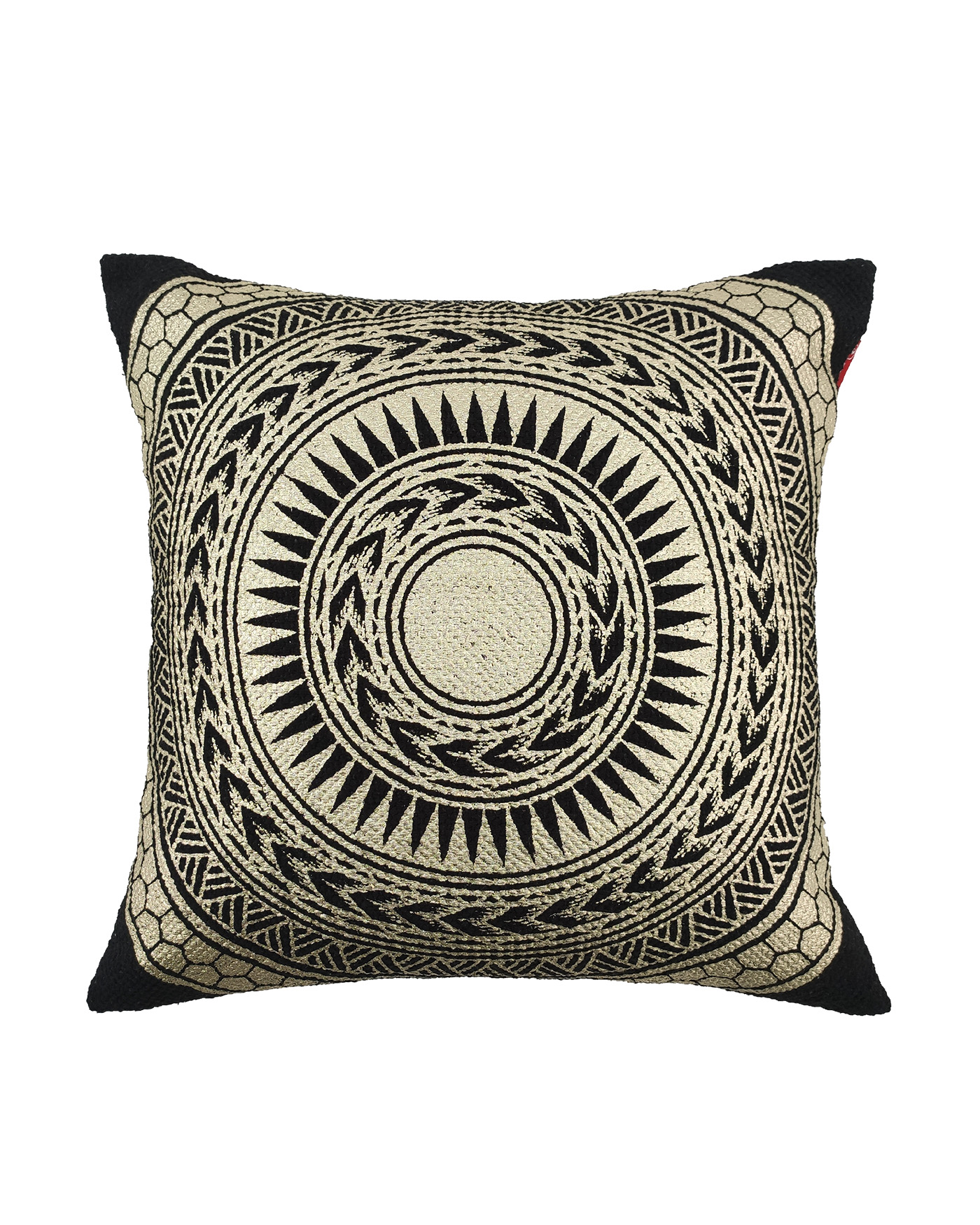 1673693507_IMG_20221109_111123-1 Black & Gold Cotton Cushion - CS 197 (45x45cm) - Image 1