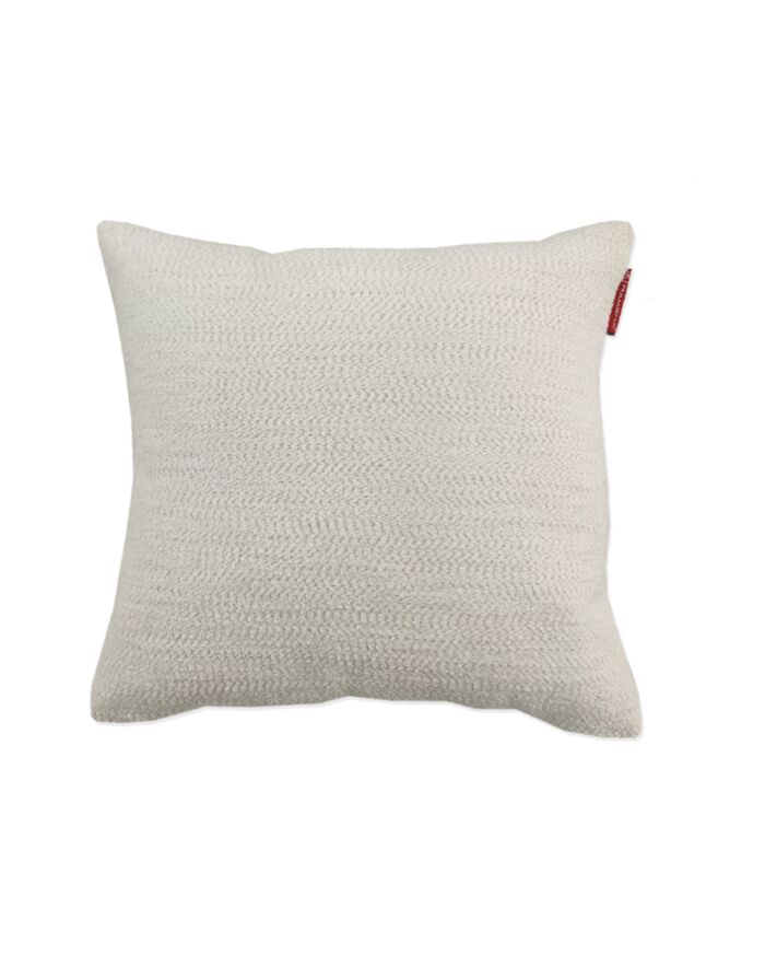 White Color Cotton Cushion with Filler for Cafe, Window Seat, Floor - CS 203 (45x45cm) - Image 1