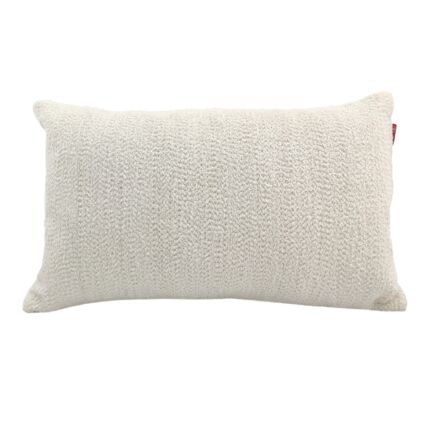White Color Cotton Cushion with Filler for Cafe, Window Seat, Floor - CS 203 (30x50cm)