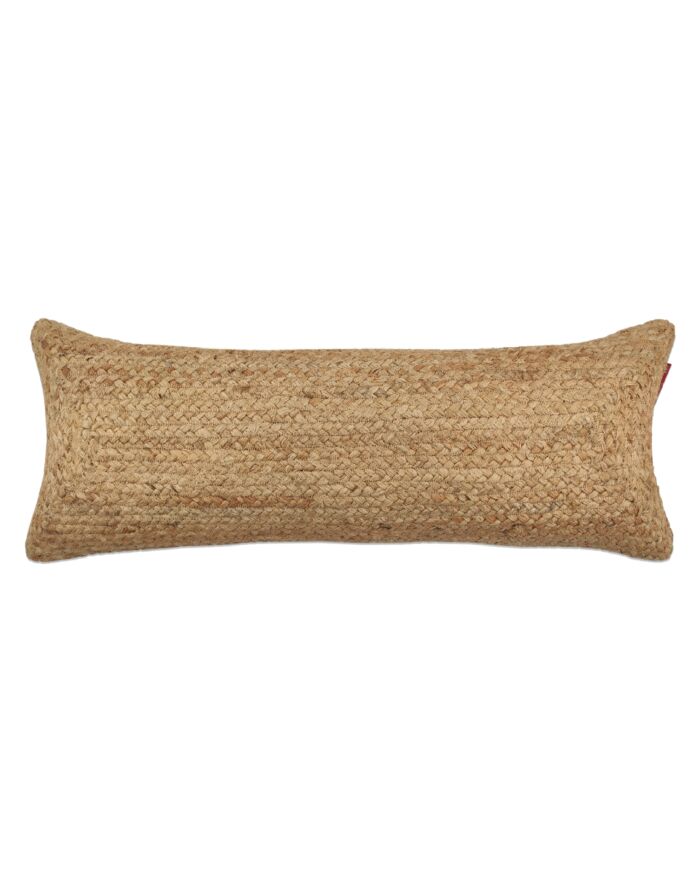 ⁦Natural Color Jute Cushion with Filler for Couch, Floor, Car - CS 205 (30x90cm)⁩ - الصورة ⁦1⁩