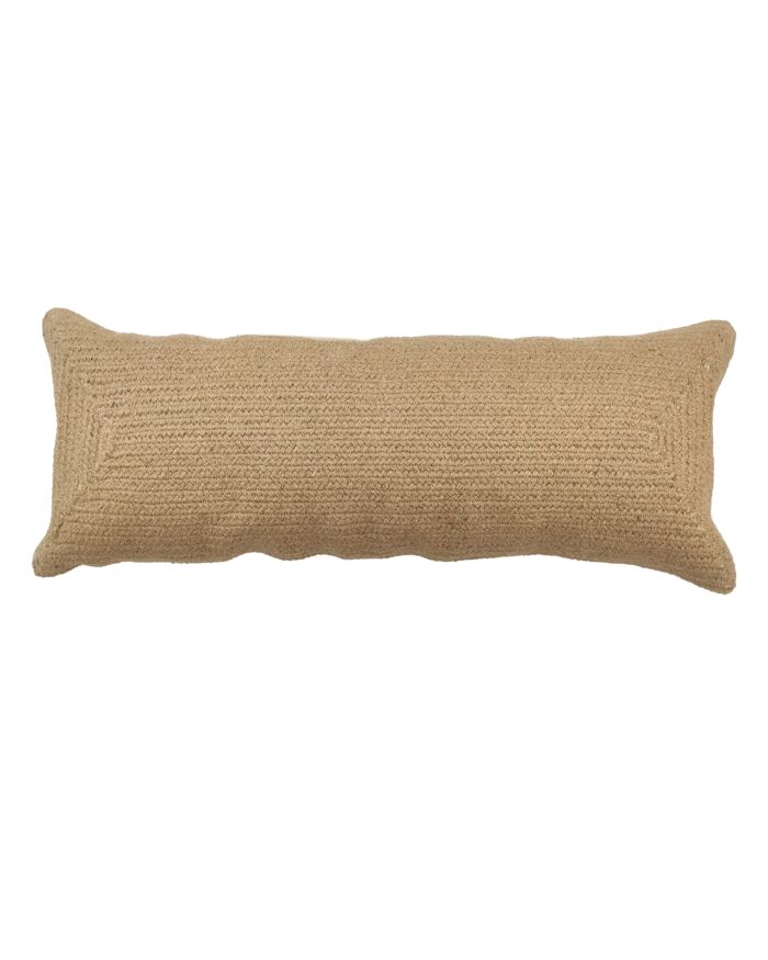 Natural Color Jute Cushion with Filler for Couch, Floor, Car - CS 209 (30x90cm) - Image 1