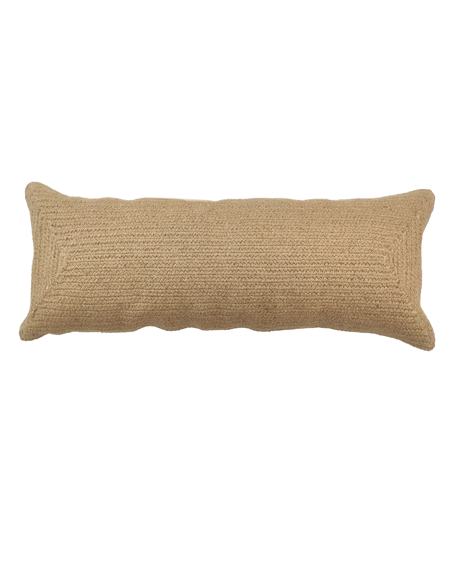 1673693522_IMG_20221111_164020 Natural Color Jute Cushion with Filler for Couch, Floor, Car - CS 209 (30x90cm) - Image 1
