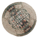 Luxurious Handmade Multi Color Jute & Pet Yarn Round Braided Rug - BR 024 (150cm)