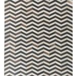 Coffee color leather rug LR 003 for drawing room decor, 170x240cm