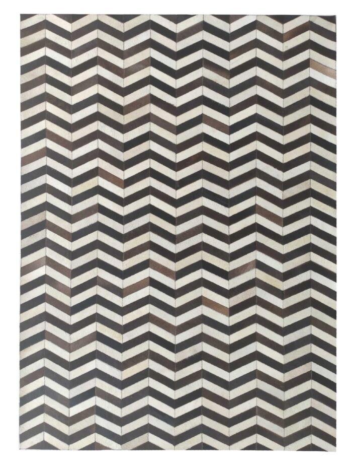 Coffee color leather rug LR 003 for drawing room decor, 170x240cm