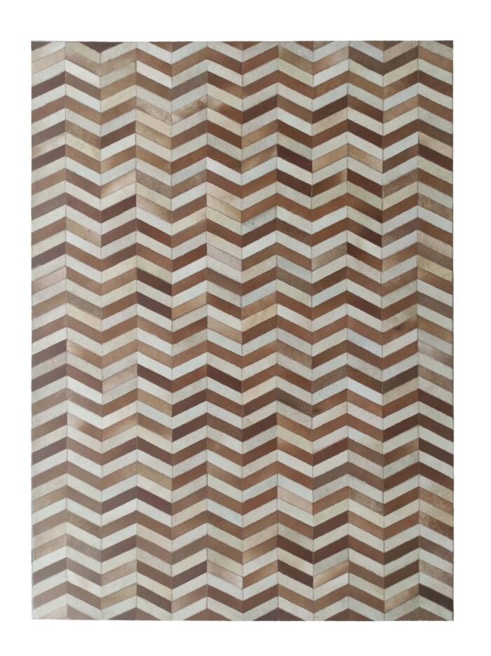 Modern tan entryway leather rug LR 003, 170x240cm