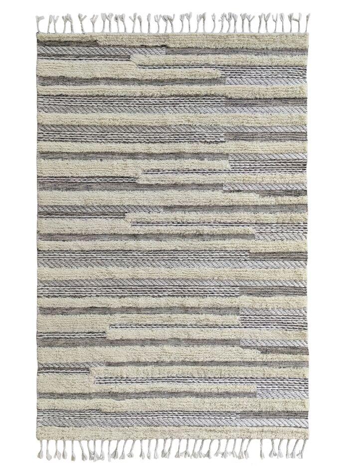Natural Color Wool Decorative Area Woven Rug - SR 053 (170x240cm)