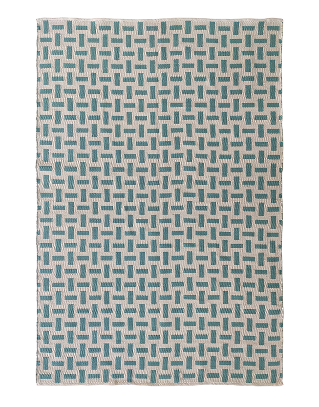 170X240CM-7.jpg Blue & Cream Color Bedroom Decor Polyester Woven Rug - WR 030 (170x240cm)