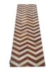 Tan leather rug LR 003 for entryway decor, 60x180cm