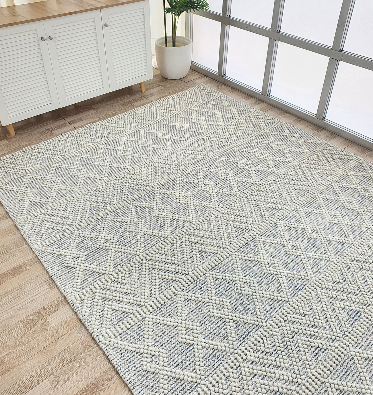 Stylish Home Decor Woven Rug in Natural White Color - SRN 021 (200x300cm) by Ramsha Home Stylish home decor woven rug in natural white color - SRN 021 (200x300cm) by Ramsha Home
