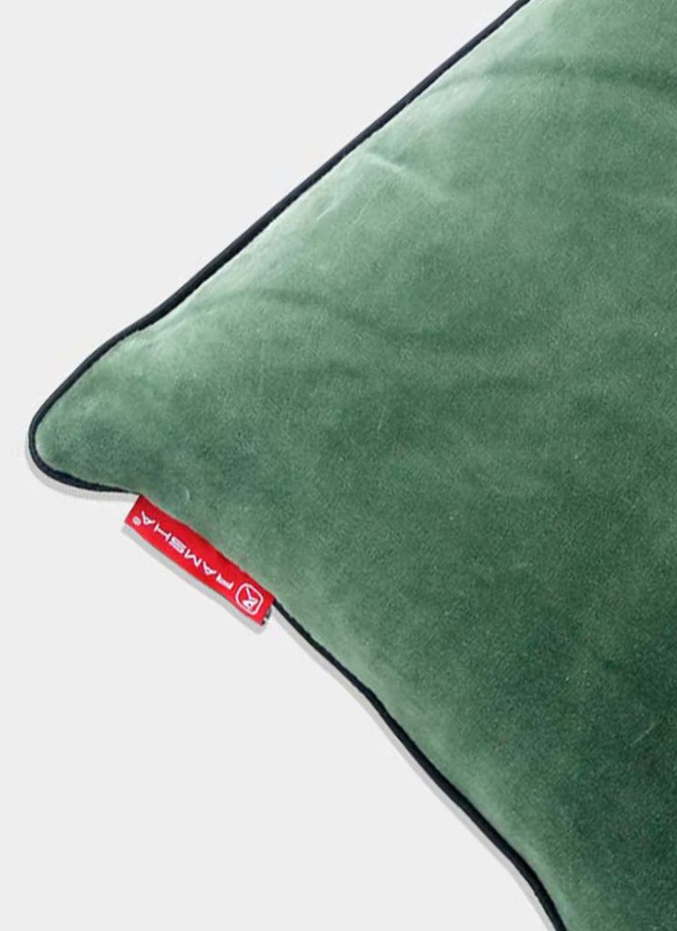 2-3-1-745x1024 Green Color Velvet Cushion with Filler for Bedroom, Office, Car - CS 234 (60x60cm) - Image 3