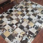 Grey & Coffee Color Indoor Decor Leather Rug - LR 005 (300x400cm)