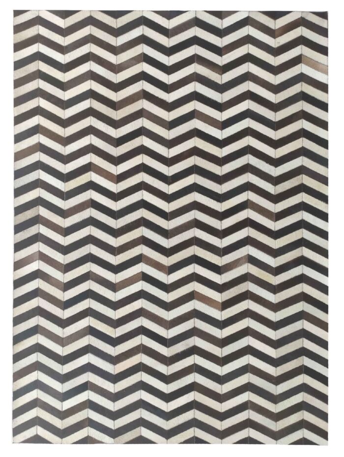 Leather rug in coffee color LR 003, 200x300cm