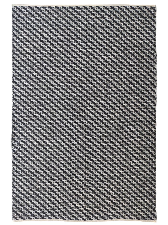 Black & White Color Home Decor Polyester Woven Rug - WR 031 (200x300cm)
