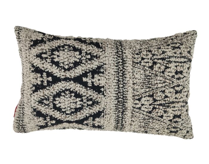 ⁦Natural & Black Color Cotton Cushion with Filler for Indoor and Outdoor - CS 204(30x50cm)⁩ - الصورة ⁦1⁩