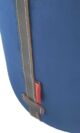 Blue polyester pouf with leather handle PF-024 for study room By Ramsha Home