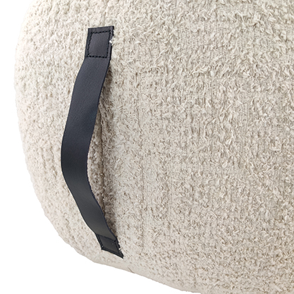 White Decorative Pouf for Bedroom - PF-094 (50x50x30cm) White decorative pouf for bedroom PF-094, 50x50x30cm.