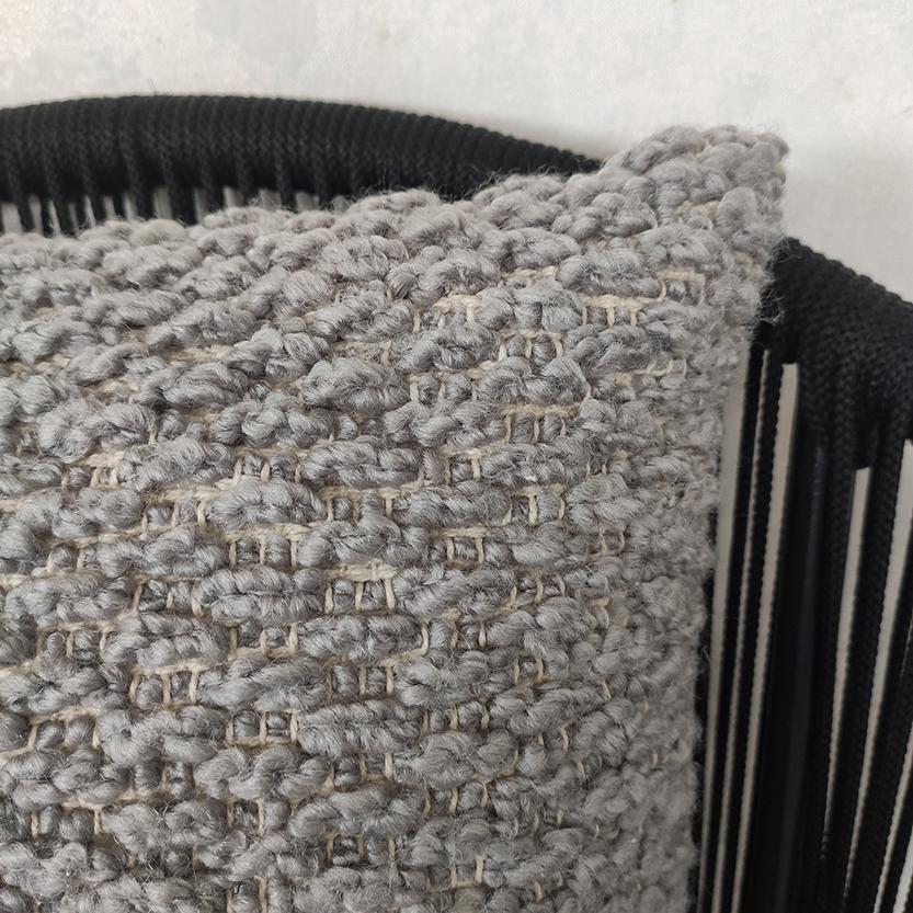 Grey Cushion CS-254: Stylish Decorative Accent for Indoor and Outdoor Relaxation Stylish decorative woven polyester cushion CS-254 in grey color, 45x45cm ideal for indoor and outdoor seating by Ramsha Home.