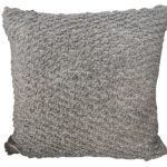 Stylish decorative woven polyester cushion CS-254 in grey color, 45x45cm ideal for indoor and outdoor seating by Ramsha Home.