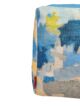 Printed pouf for living room PF-114, multi color, 40x40x40cm - contemporary home decor by Ramsha Home.