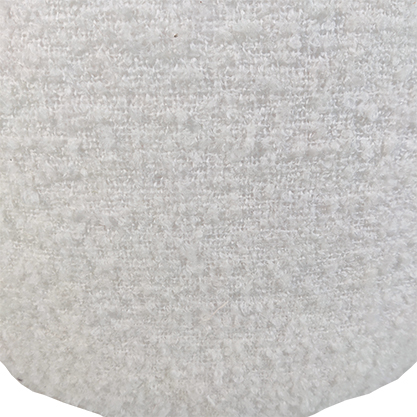 Soft and fluffy white pouf, 50x50x30cm, perfect for adding comfort to your space by Ramsha Home.