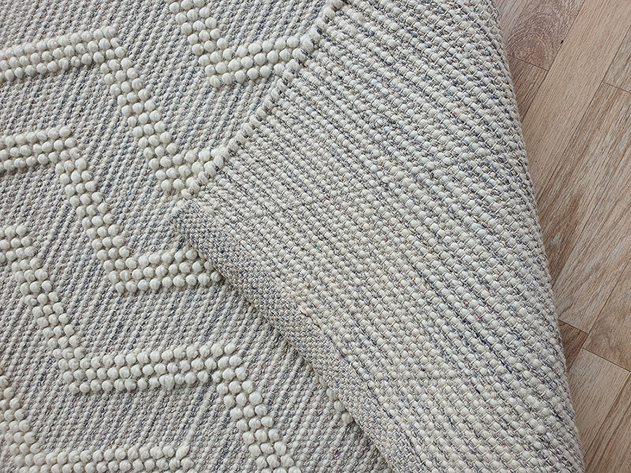 Stylish Natural White Woven Rug for Home Decor - SRN 016 (250x350cm) by Ramsha Home Stylish natural white woven rug SRN 016 (250x350cm) for home decor by Ramsha Home