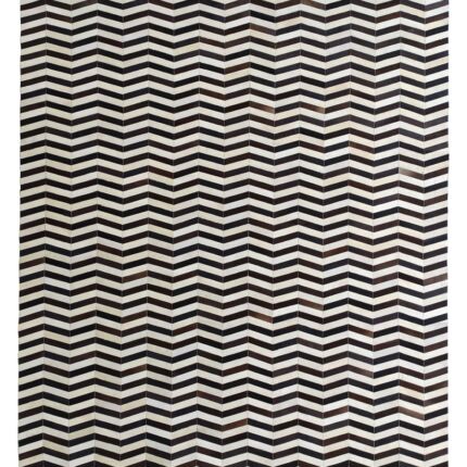 Elegant coffee leather rug LR-003 for spacious drawing room, 300x400cm